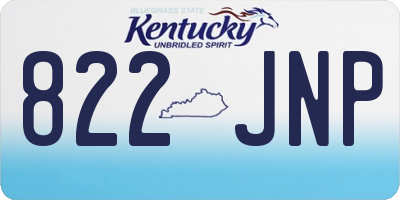 KY license plate 822JNP