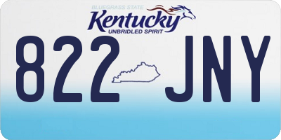 KY license plate 822JNY