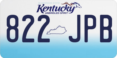 KY license plate 822JPB