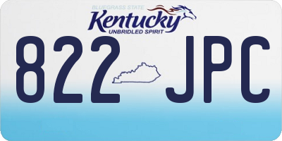 KY license plate 822JPC