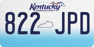 KY license plate 822JPD