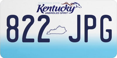KY license plate 822JPG