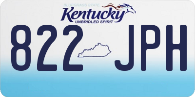 KY license plate 822JPH