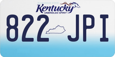 KY license plate 822JPI