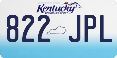 KY license plate 822JPL