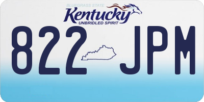 KY license plate 822JPM