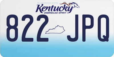 KY license plate 822JPQ