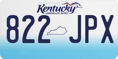 KY license plate 822JPX