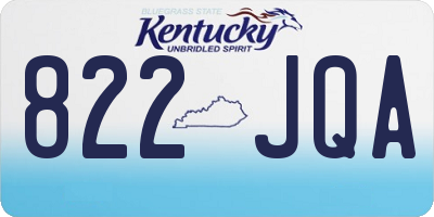 KY license plate 822JQA