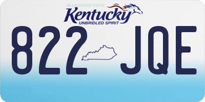 KY license plate 822JQE