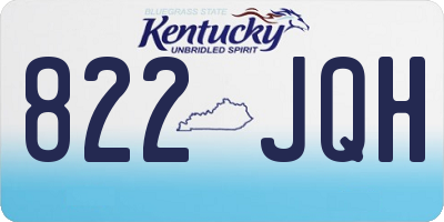KY license plate 822JQH