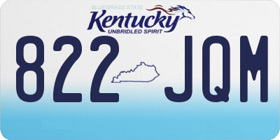 KY license plate 822JQM