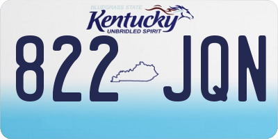 KY license plate 822JQN