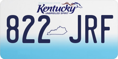 KY license plate 822JRF