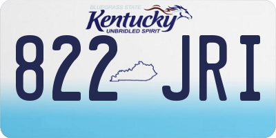 KY license plate 822JRI