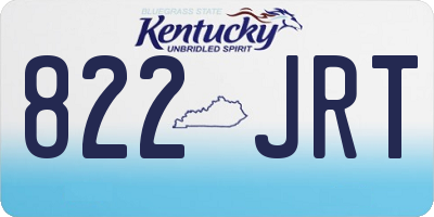 KY license plate 822JRT