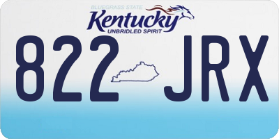 KY license plate 822JRX