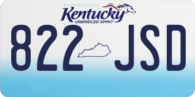 KY license plate 822JSD