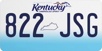 KY license plate 822JSG