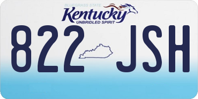 KY license plate 822JSH