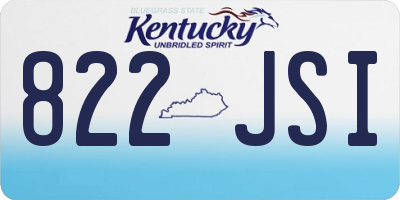 KY license plate 822JSI