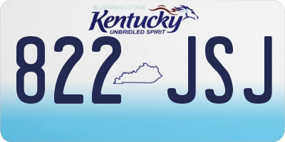 KY license plate 822JSJ