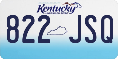 KY license plate 822JSQ