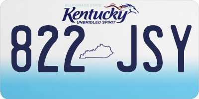 KY license plate 822JSY