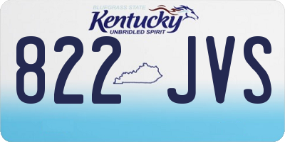 KY license plate 822JVS