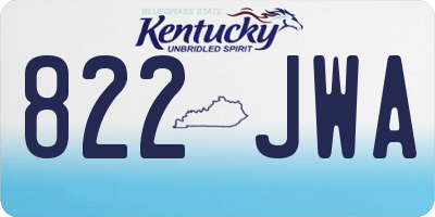 KY license plate 822JWA