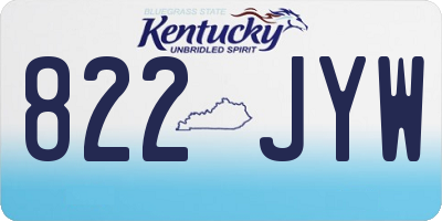 KY license plate 822JYW