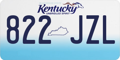 KY license plate 822JZL