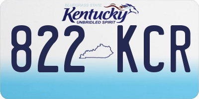 KY license plate 822KCR