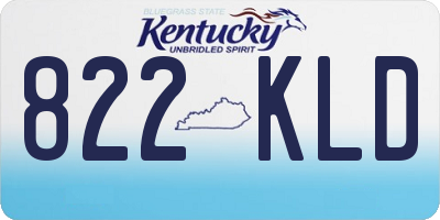 KY license plate 822KLD