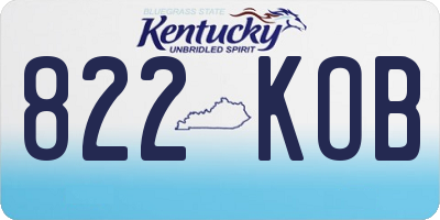 KY license plate 822KOB