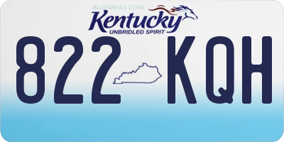 KY license plate 822KQH