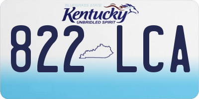 KY license plate 822LCA