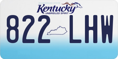 KY license plate 822LHW