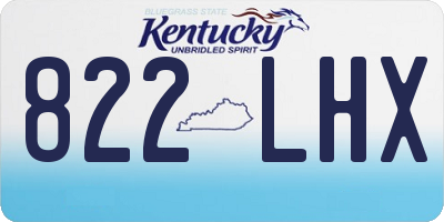 KY license plate 822LHX