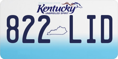 KY license plate 822LID