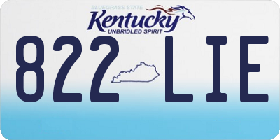 KY license plate 822LIE