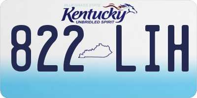 KY license plate 822LIH