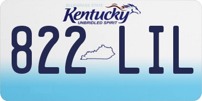 KY license plate 822LIL
