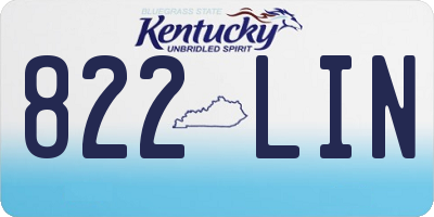 KY license plate 822LIN