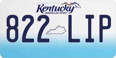 KY license plate 822LIP