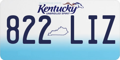 KY license plate 822LIZ