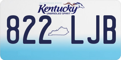 KY license plate 822LJB