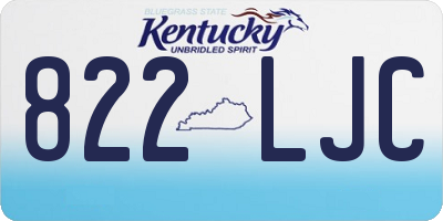 KY license plate 822LJC