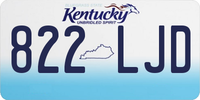 KY license plate 822LJD