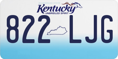 KY license plate 822LJG